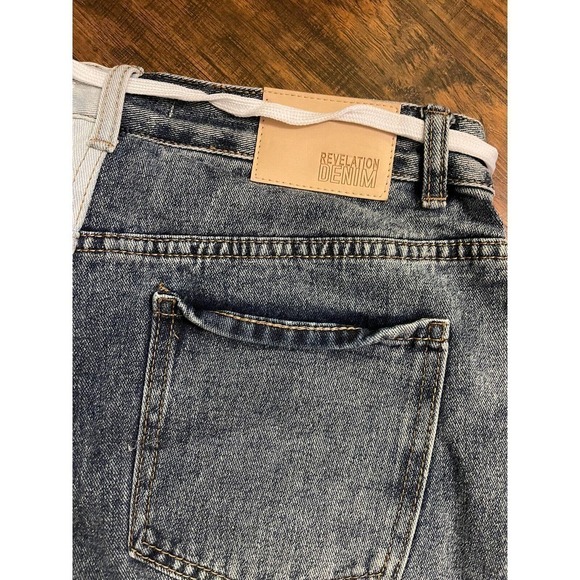 Revelation 2 Tone High Rise Waist Shorts Womens Cutoff Jeggings 7/28 - Picture 5 of 5